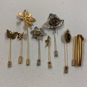 Lot of 8 vintage stick pins